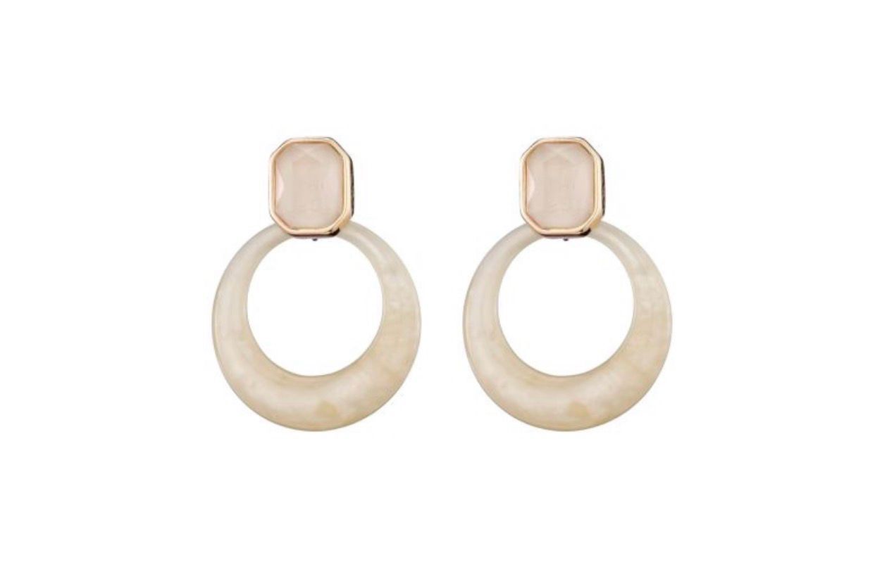 Oorbellen Claire beige