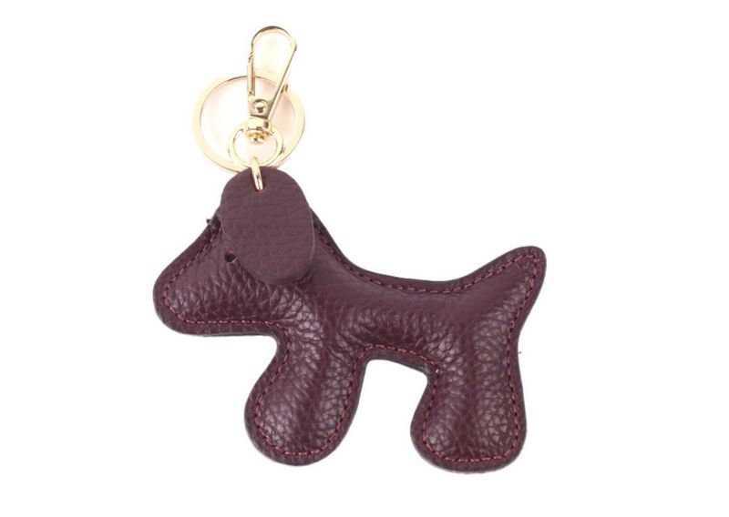 Sleutelhanger hond leder