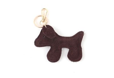 Sleutelhanger hond suède