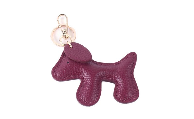Sleutelhanger hond leder