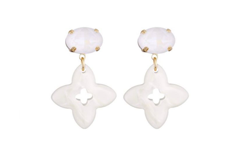 Oorbellen Alora white