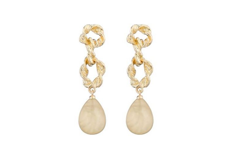 Oorbellen Boaz beige