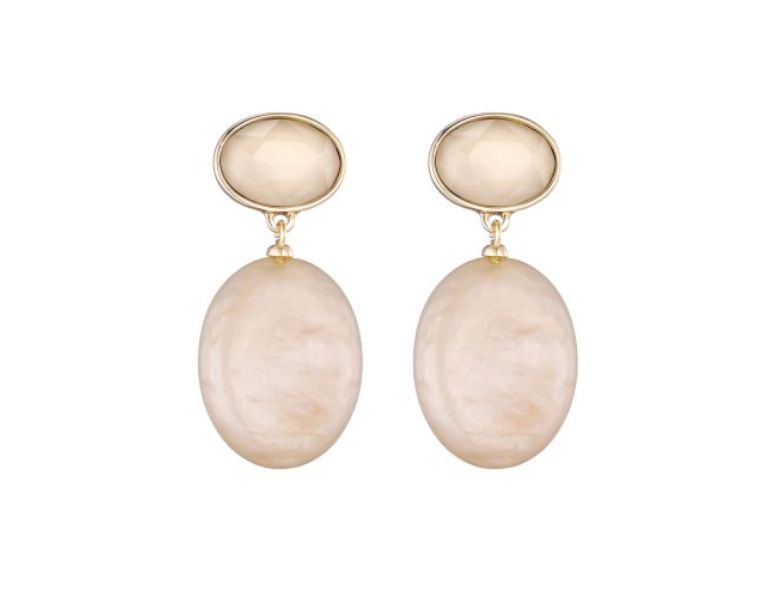 Oorbellen Amalia beige