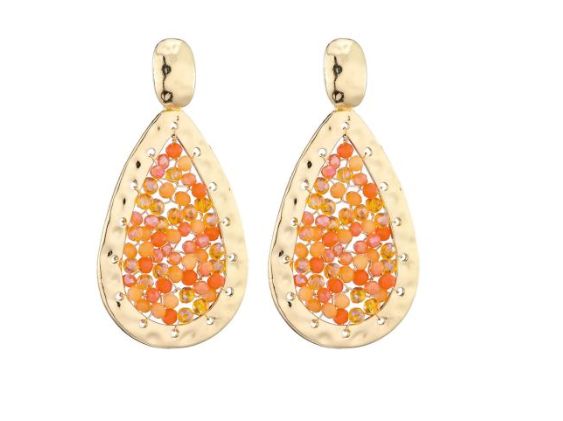 Oorbellen Stien orange