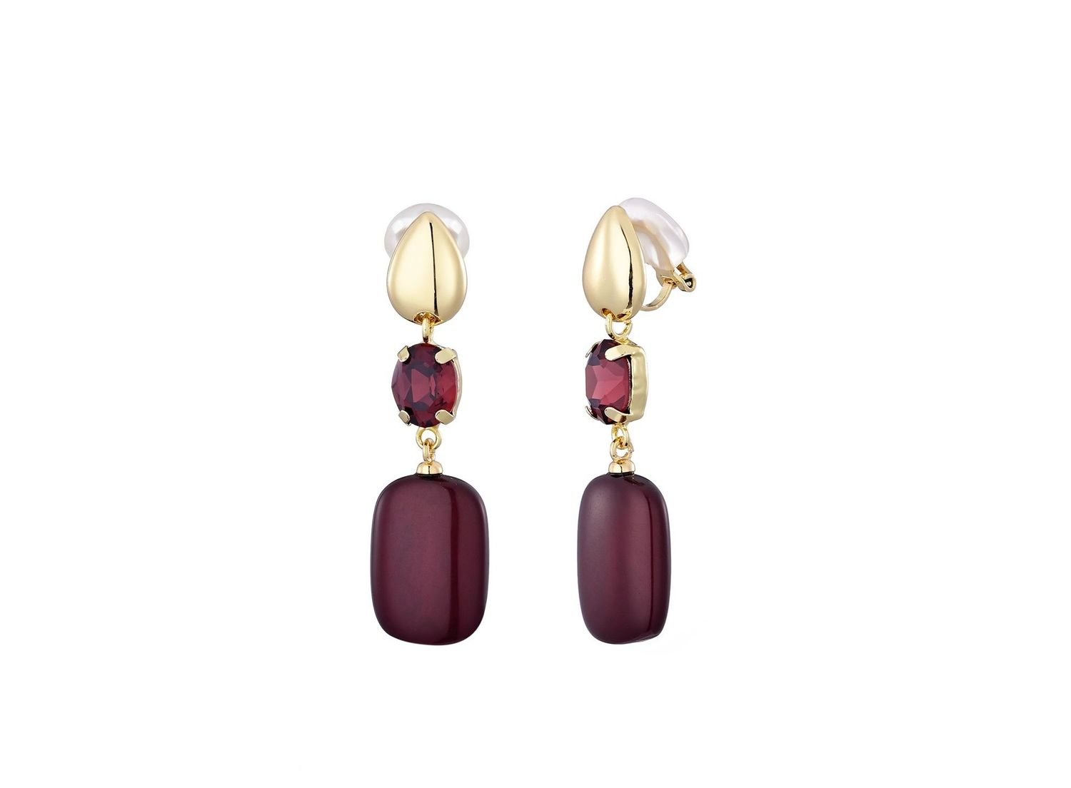 Oorclips Seli bordeaux