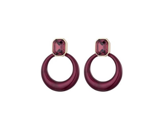 Oorbellen Claire aubergine