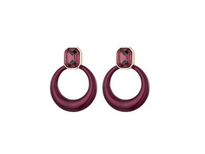 Oorbellen Claire aubergine