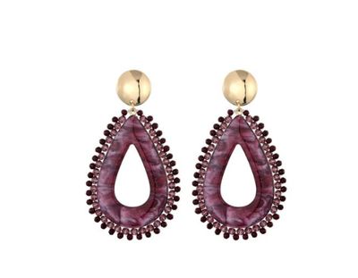 Oorbellen Mari bordeaux