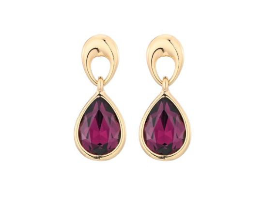 Oorbellen Cate aubergine