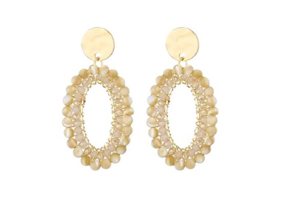 Oorbellen Belinda beige