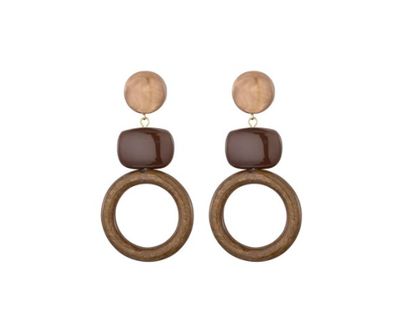 Oorbellen Iris beige