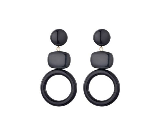 Oorbellen Iris black