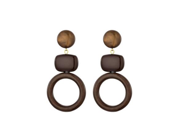 Oorbellen Iris choco