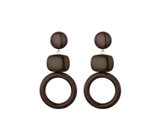 Oorbellen Iris brown