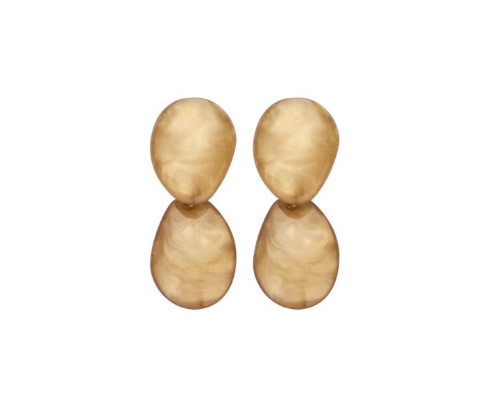 Oorbellen Kobe beige