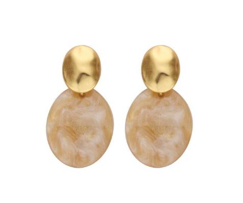 Oorbellen Korin beige