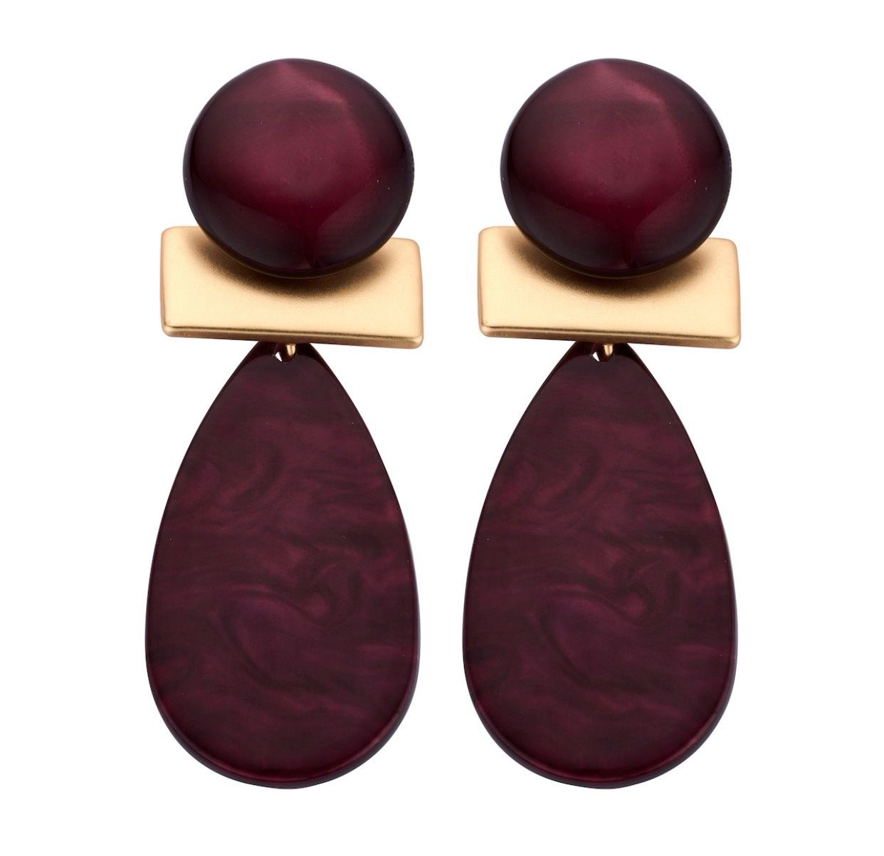 Oorbellen Alice bordeaux