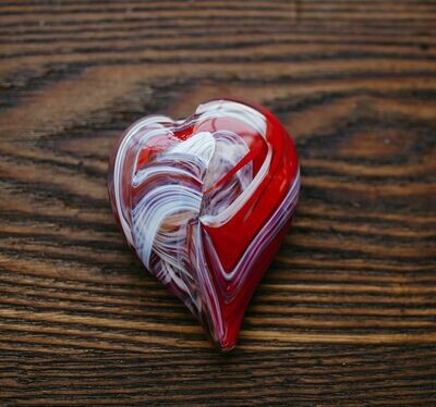 Duluth Aging Support Glass Heart