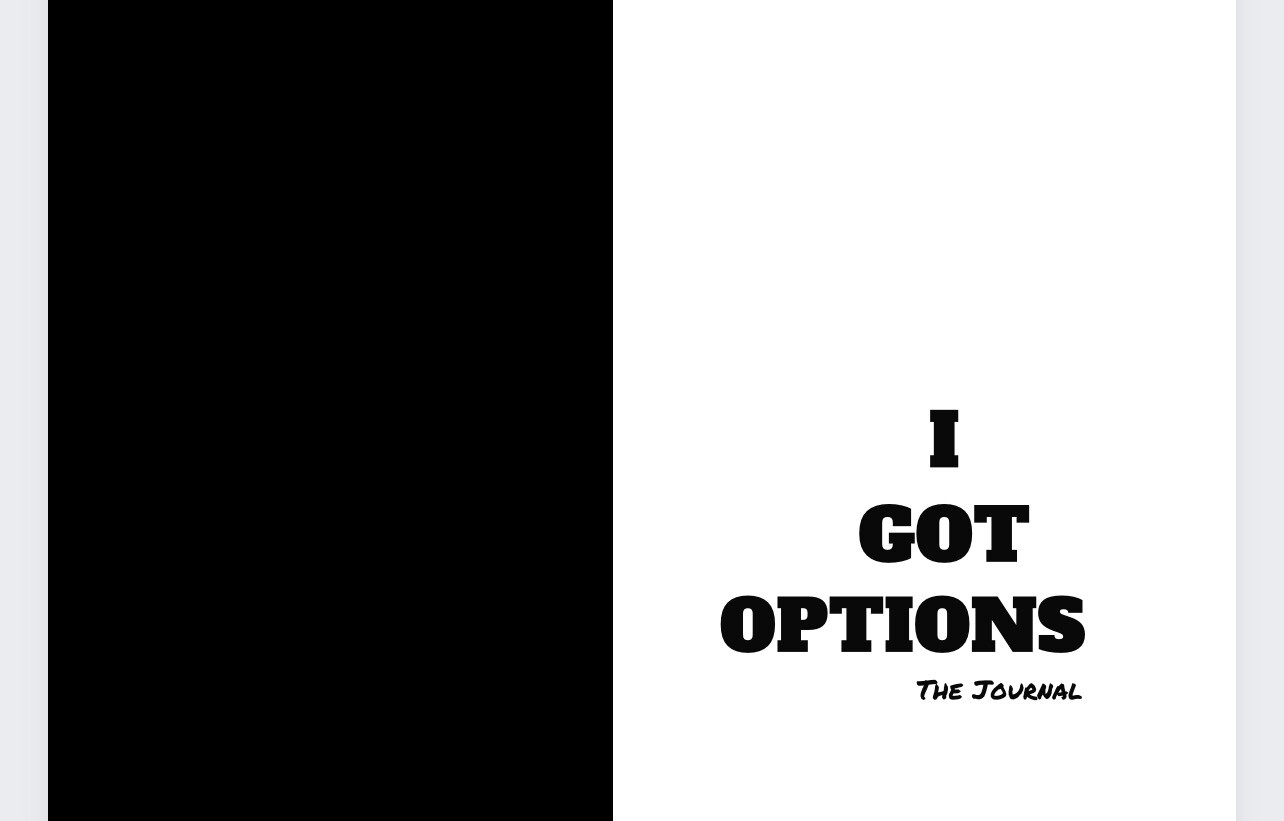 I GOT OPTIONS The journal
