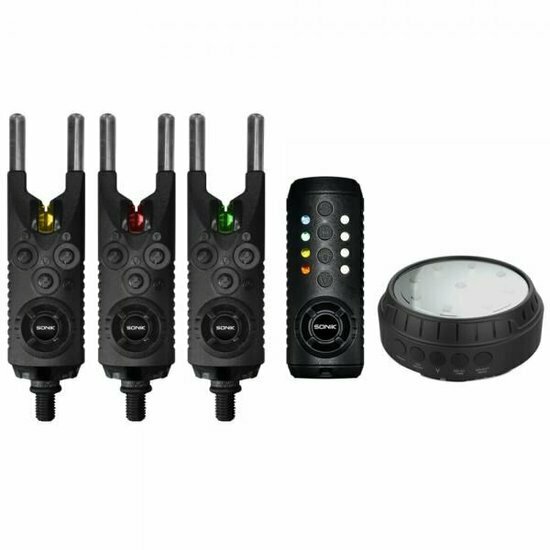 Sonik Gizmo 3+1 Bite Alarms + Bivvy Lamp Color set