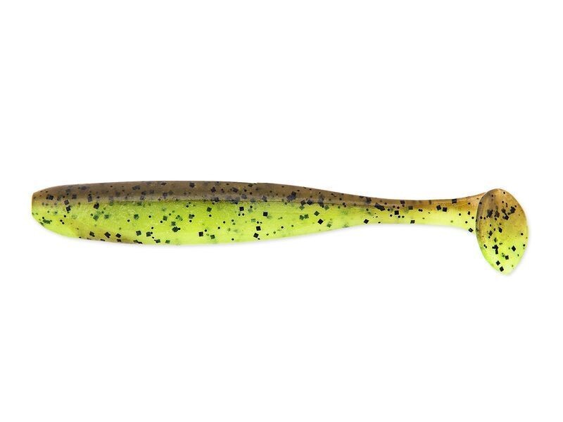 Keitech 4" Easy Shiner Green Pumpkin / Chartreuse