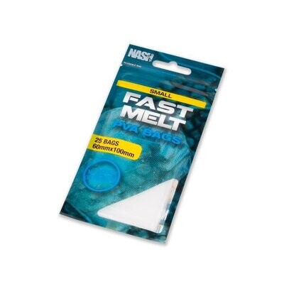 Nash Fast Melt PVA Bags Small (100 x 60mm) 25 per pack