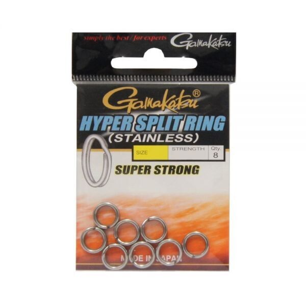 Gamakatsu Hyper Split Ring Stainless Size 3, 20kg (12)