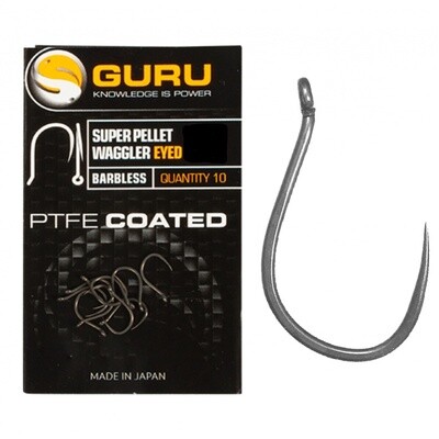 Guru Super Pellet Waggler Eyed 10 - Barbless