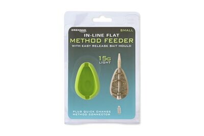 Drennan In-line Flat Method Feeder Small 15g (met mal) Drennan In-line Flat Method Feeder Small 15g (met mal)