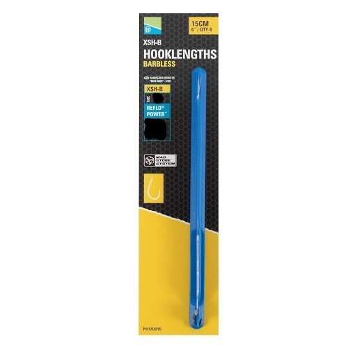 Preston Hooklengths Barbless XSH-B Haak 10  0.17mm - 15cm