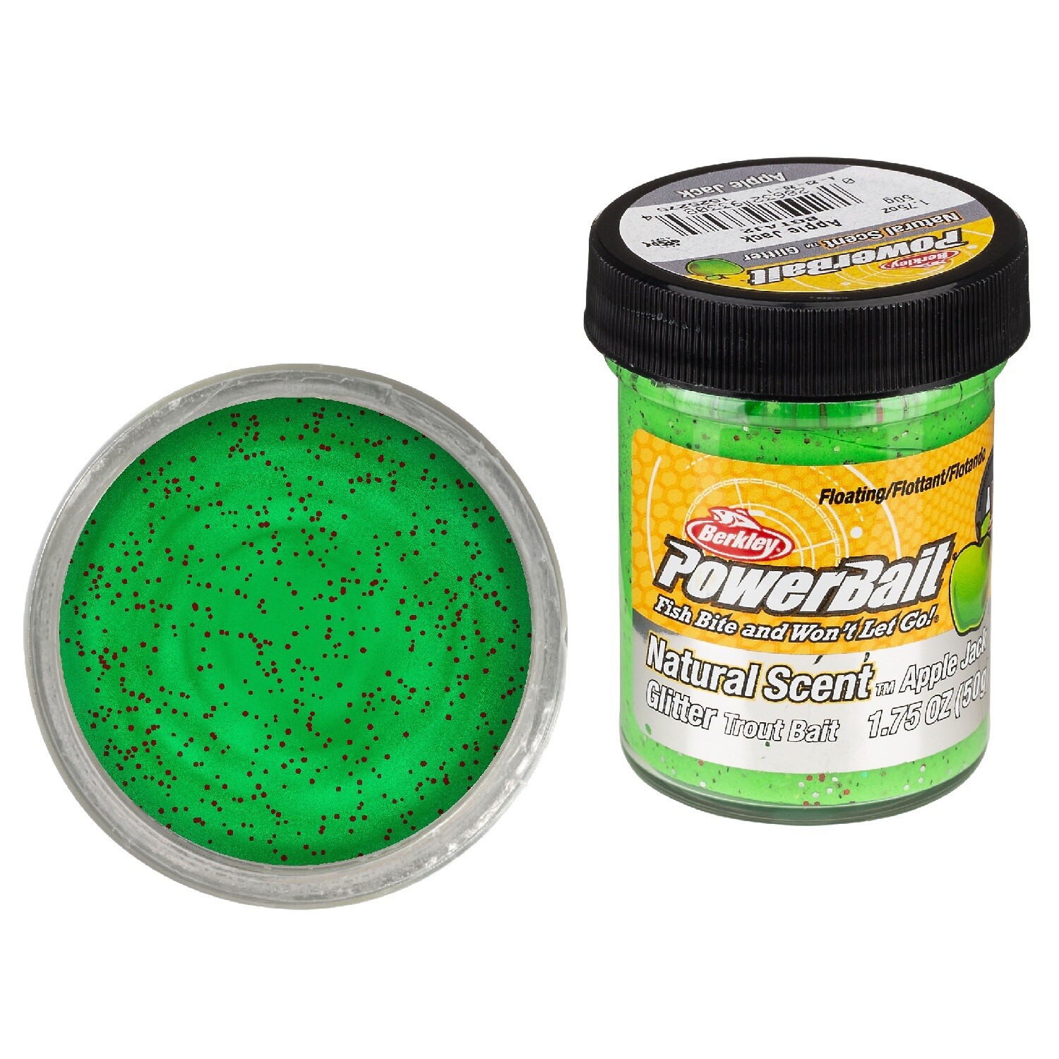 Berkley Powerbait Natural Scent Glitter Green Apple Jack 50gr