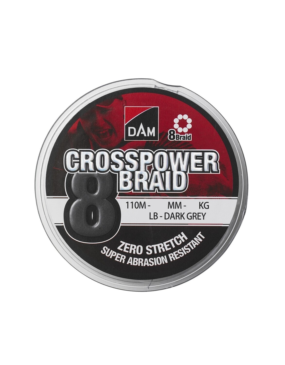 DAM Crosspower Braid 8 110m Dark Grey 0.13mm