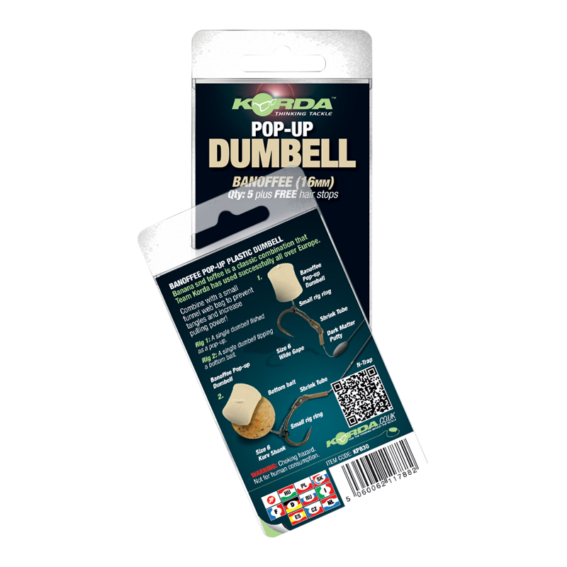 Korda Pop-up Dumbell Banoffee White (12mm) - 8 pcs