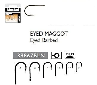Mustad Maggot Eyed - Barbed
