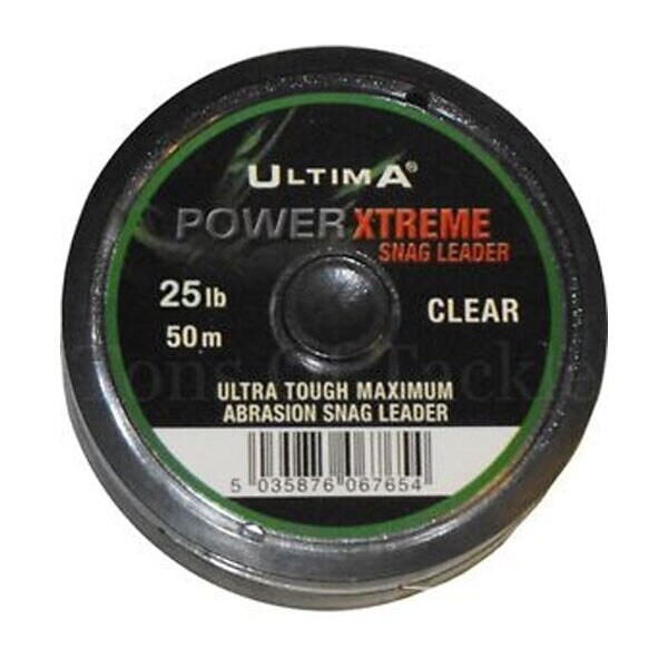 Ultima Power Extreme Snag Leader Clear - 25lb/50m