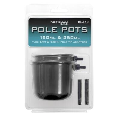 Drennan Black Pole Pots 150ml & 250ml