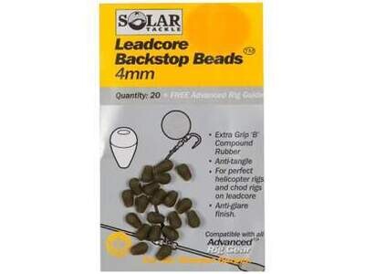 Solar Anti-tangle Tube Backstop Beads - Weed Green 4mm