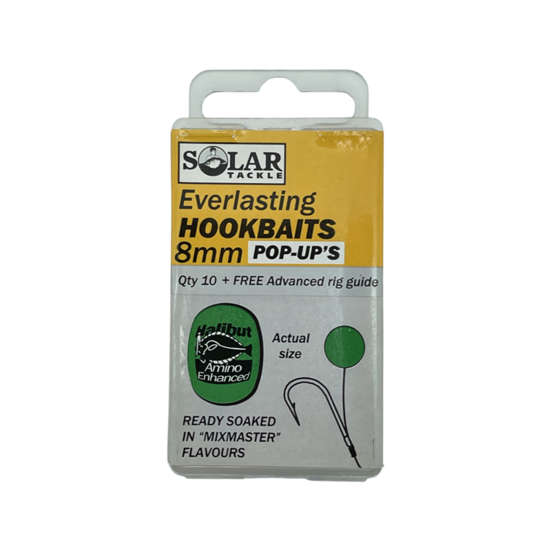 Solar Everlasting Hookbaits - Halibut 8mm Pop-up's