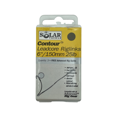 Solar Leadcore Riglinks - Weed Green 25lb/150mm