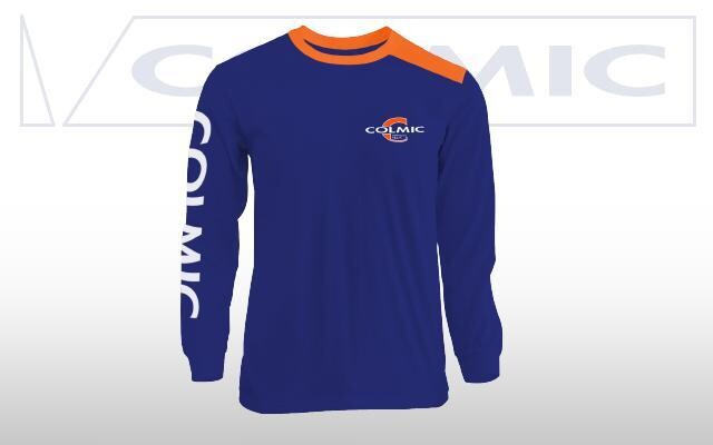Colmic T-Shirt Blue/Orange - Lange mouwen