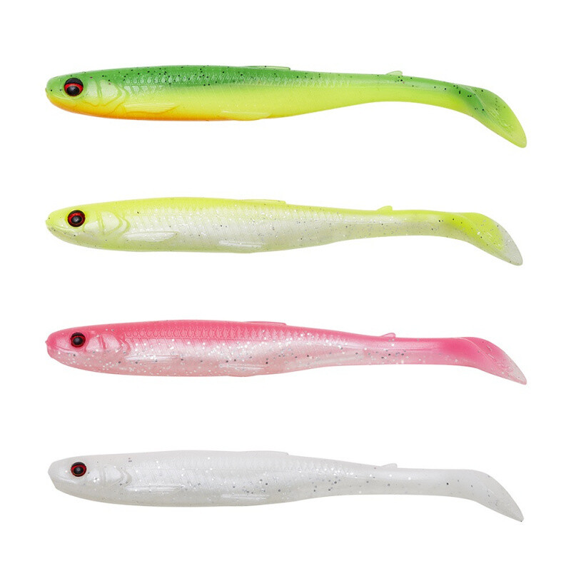 Savage Gear Slender Scoop Shad 9cm Dark Water Mix (4pcs)