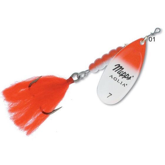 Mepps Aglia Rood-Wit/Zilver 7 - 31g