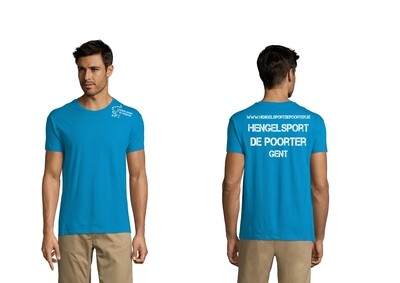 T-shirt BLAUW Hengelsport De Poorter