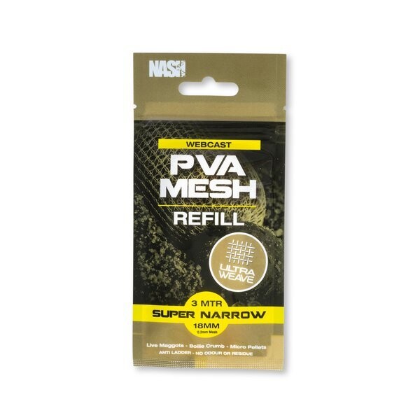 Nash Webcast Ultra Weave PVA Super Narrow (18mm x 3mtr) Nash Webcast Ultra Weave PVA Super Narrow (18mm x 3mtr)