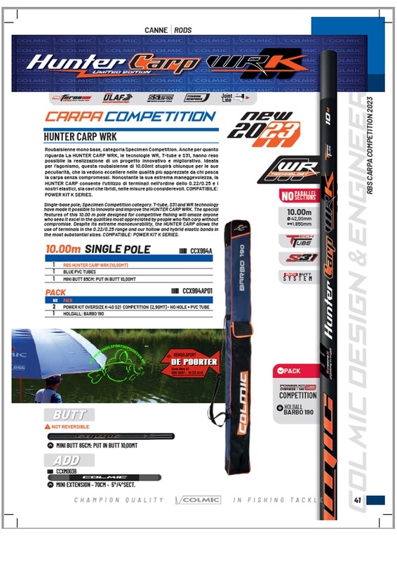 COLMIC HUNTER CARP WRK 10.00 MT Pack / Pakket COLMIC HUNTER CARP WRK 10.00 MT Pack / Pakket