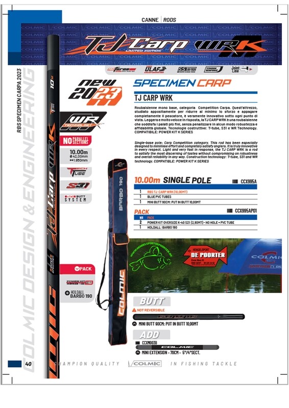 COLMIC TJ CARP PACK WRK 10.00 MT COLMIC TJ CARP PACK WRK 10.00 MT