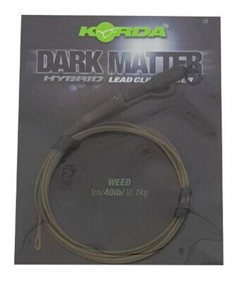 Korda Dark Matter Leader Hybrid Clip 40lb/1m Weedy Green