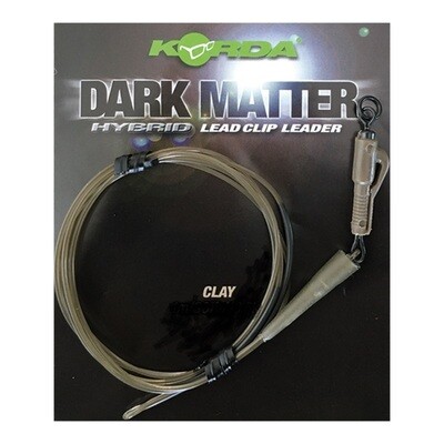 Korda Dark Matter Leader Hybrid Clip 40lb/1m Clay