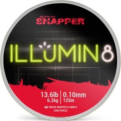 Korum Snapper Illumin 8 Braid - 0.10mm/6.2kg/125m