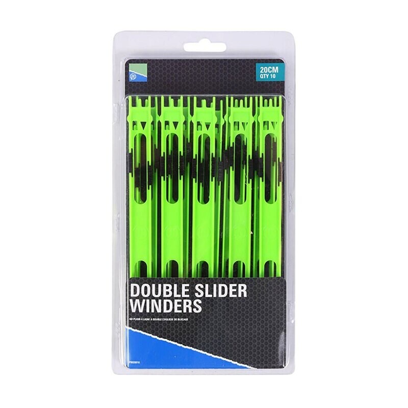 Preston Double Slider Winders - 20cm/10 stuks Preston Double Slider Winders - 20cm/10 stuks